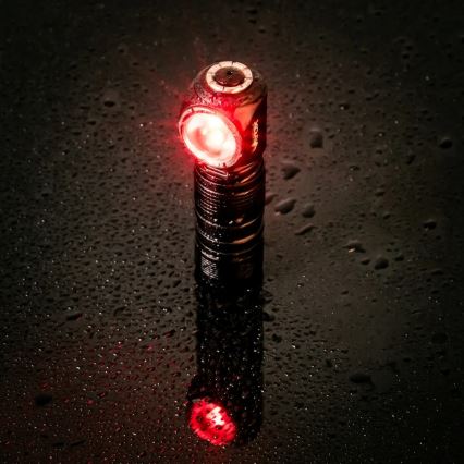 Lampe frontale LED rechargeable, à intensité réglable, 3 en 1, avec éclairage rouge LED/10W/5V IP66 500 lm 800 mAh