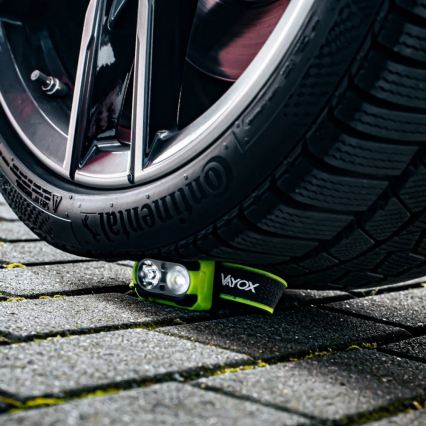 LED Lampe frontale dimmable rechargeable avec capteur et éclairage rouge LED/10W/5V/3xAAA IP44 600 lm 1200 mAh