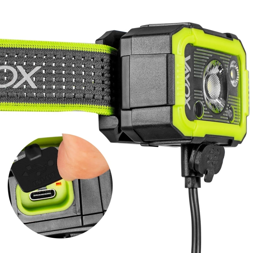 Lampe frontale LED rechargeable à intensité variable avec capteur LED/10W/5V IP66 750 lm 1500 mAh