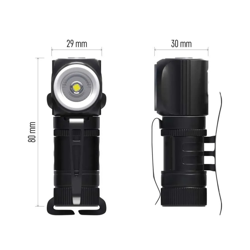 Lampe frontale rechargeable à intensité réglable LED/800 mAh 3,7V