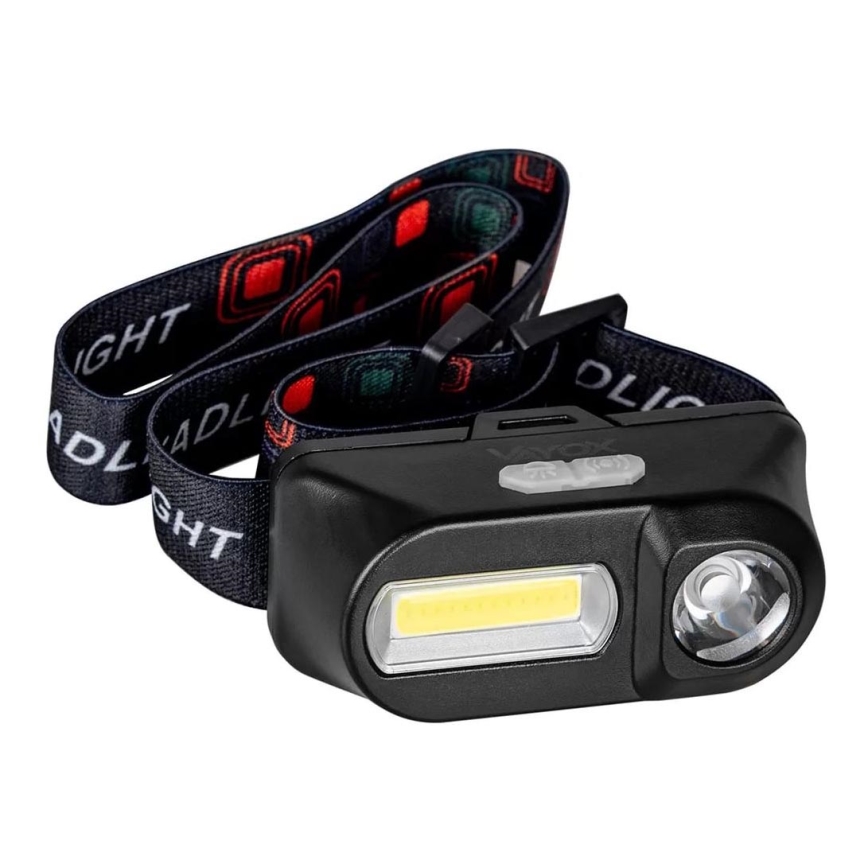 Lampe frontale rechargeable à intensité variable 2xLED/5V IP44 210 brillant 2000 mAh