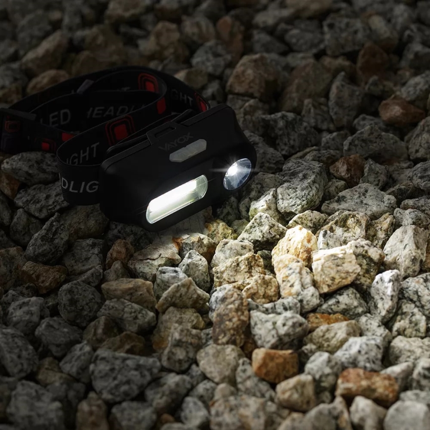 Lampe frontale rechargeable à intensité variable 2xLED/5V IP44 210 brillant 2000 mAh
