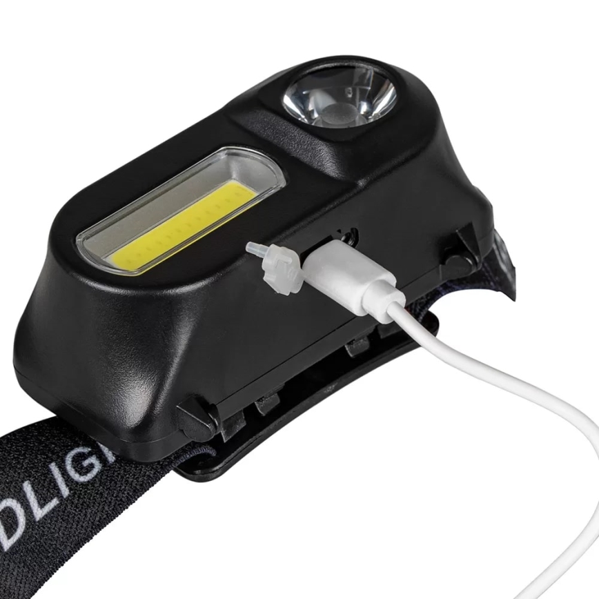 Lampe frontale rechargeable à intensité variable 2xLED/5V IP44 210 brillant 2000 mAh