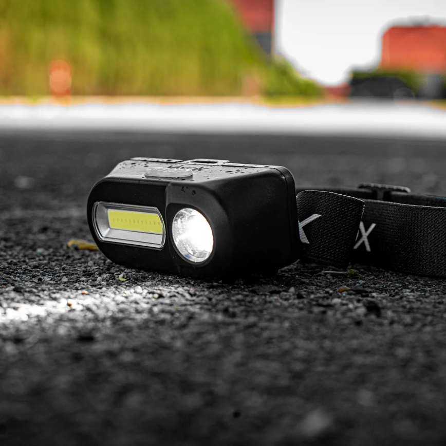 Lampe frontale rechargeable à intensité variable 2xLED/5V IPX4 250 brillant 2000 mAh