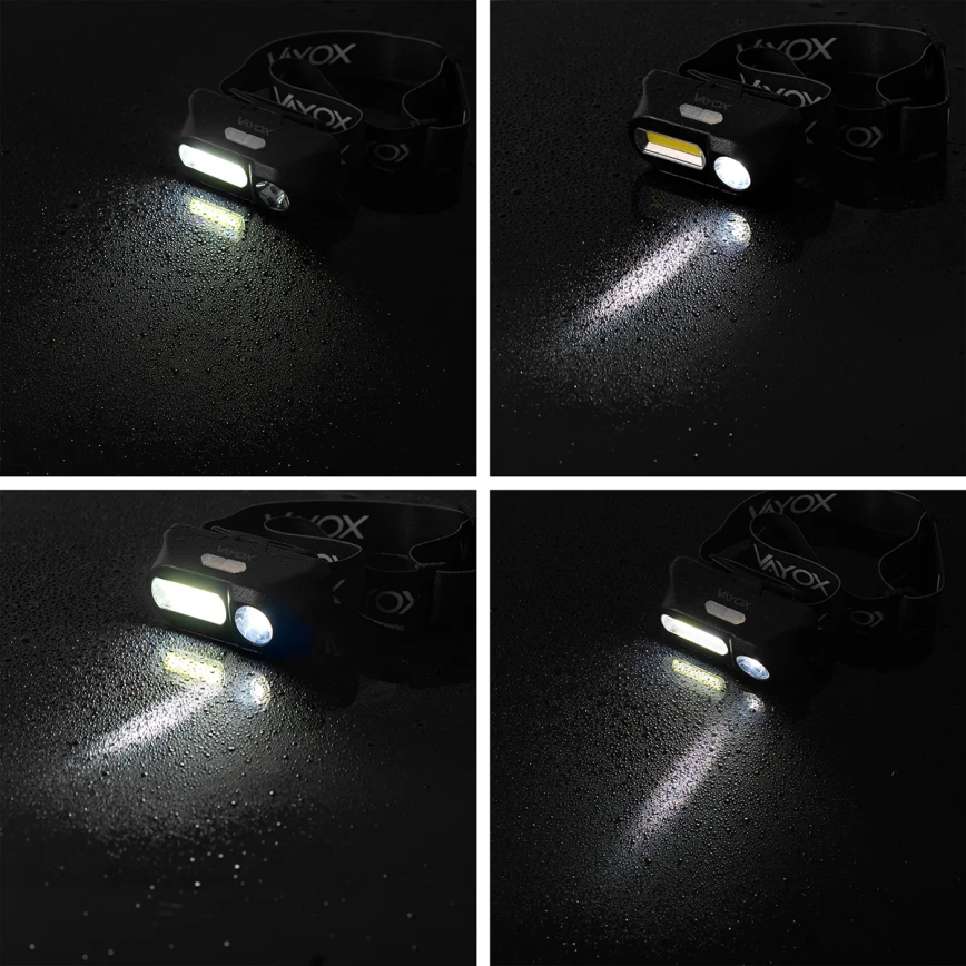 Lampe frontale rechargeable à intensité variable 2xLED/5V IPX4 250 brillant 2000 mAh