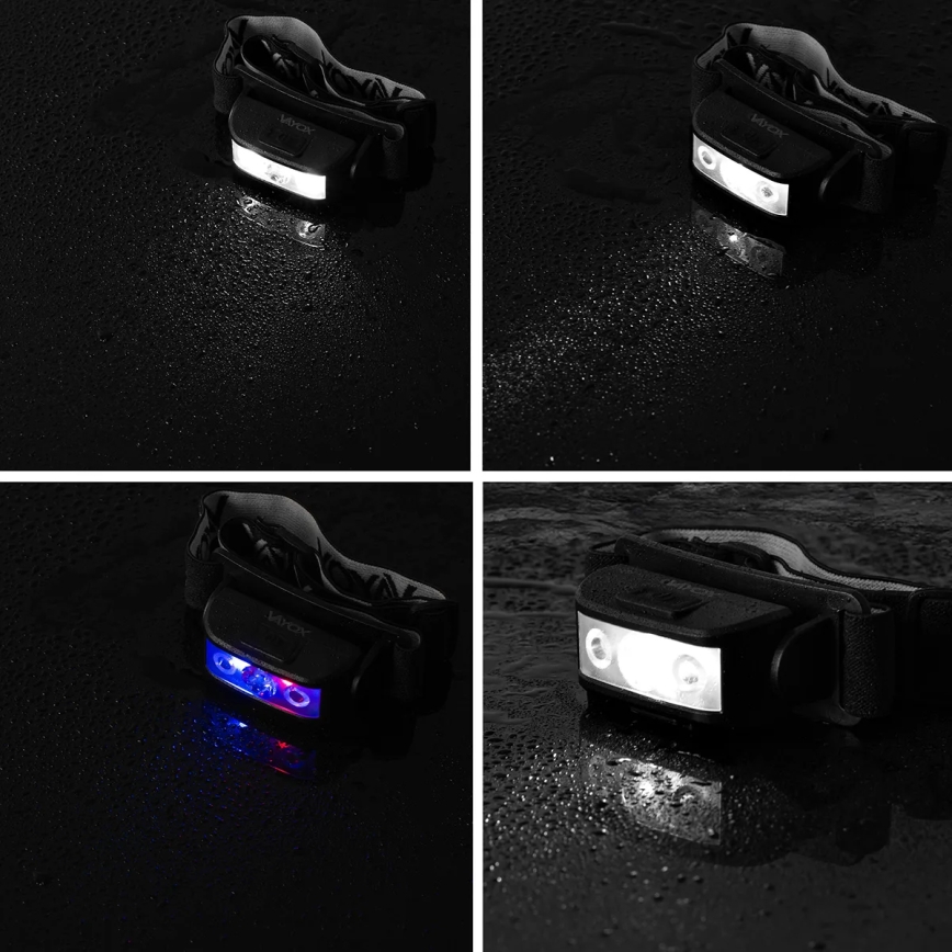 Lampe frontale rechargeable à intensité variable 3xLED/5V IPX4 100 brillant 1200 mAh