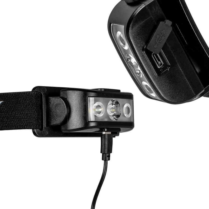 Lampe frontale rechargeable à intensité variable 3xLED/5V IPX4 100 brillant 1200 mAh