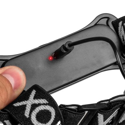 Lampe frontale rechargeable à intensité variable LED/5V IPX4 300 brillant 1200 mAh