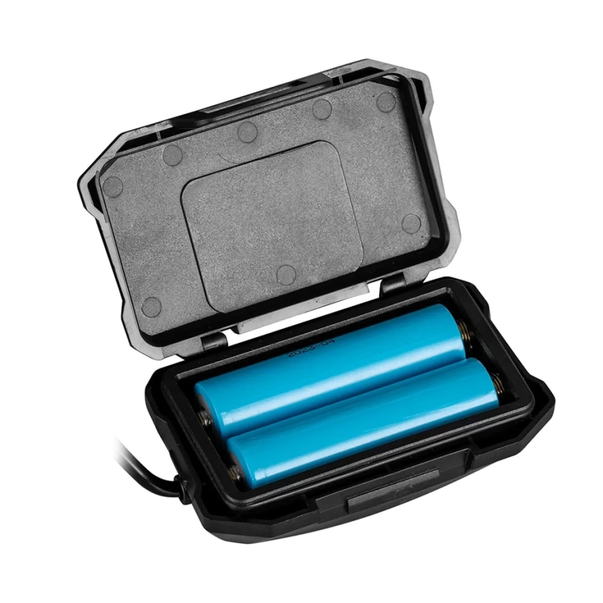 Lampe frontale rechargeable à intensité variable avec détecteur et fonction batterie portative et éclairage rouge LED/10 W/5 V IP44 1200 brillant 4000 mAh