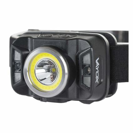 Lampe frontale rechargeable à intensité variable avec détecteur et éclairage rouge LED/15 W/5 V IP66 430 brillant 1800 mAh