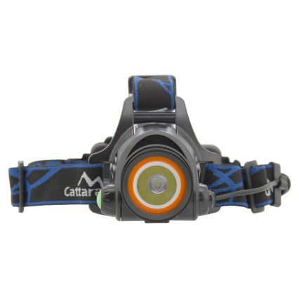 Lampe frontale rechargeable avec lumière rouge LED/10W/7,4V IP44 noire/bleue