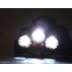 Lampe frontale rechargeable avec lumière rouge LED/16W/7,4V IP44 noire/bleue