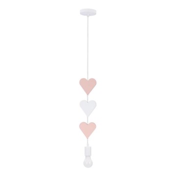Lampe HEART 1xE27/20W/230V rose/blanc