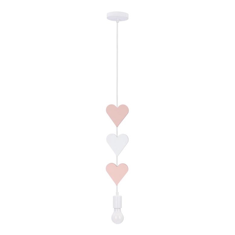 Lampe HEART 1xE27/20W/230V rose/blanc