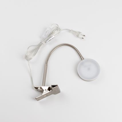 Lampe LED à clip LED/3,2W/230V chrome mat