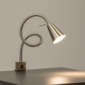 Lampe LED à pince 1x GU10 / 4,7 W / 230 V chrome mat