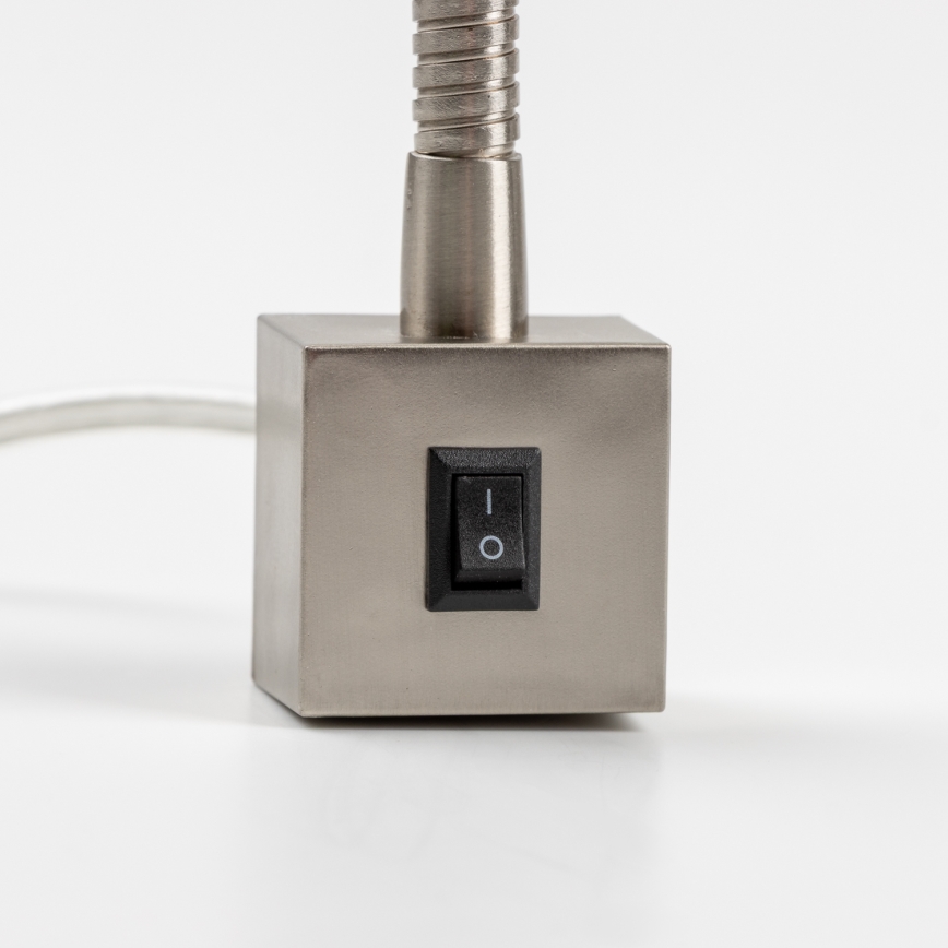 Lampe LED à pince 1x GU10 / 4,7 W / 230 V chrome mat