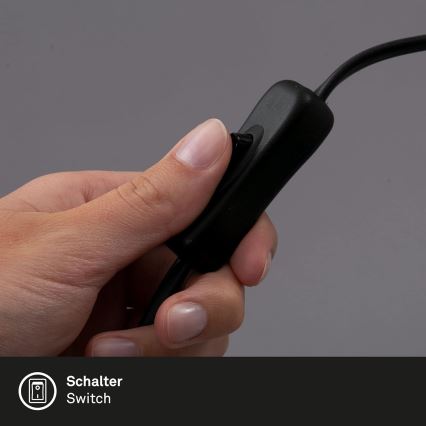 Lampe LED à pince 1xE27/4,2W/230V 2700K noire