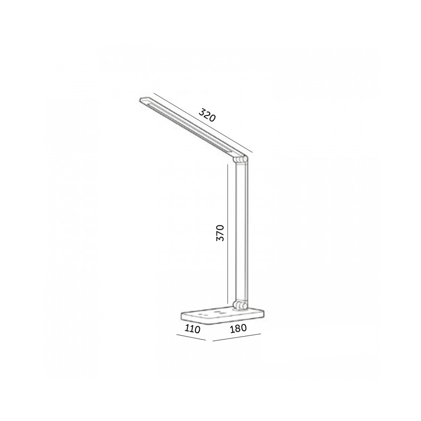 Lampe de bureau LED dimmable avec charge sans fil QI NOBLITE Q LED/7W/230V 3000/4000/6500K noire