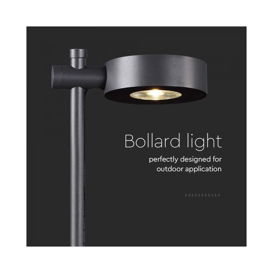 Lampe LED d'extérieur 7W/230V 3000K IP65 noire 102 cm