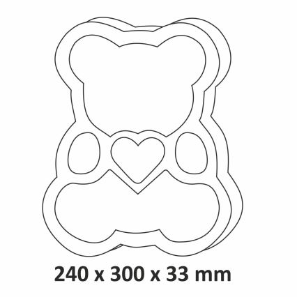 Lampe LED enfant LED/2xAA ours rose