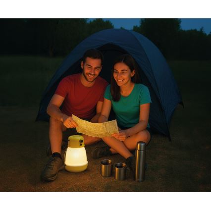 Lampe LED rechargeable portable dimmable avec fonction powerbank LUMINA MINIO LED/5V 1800 mAh IP44 jaune