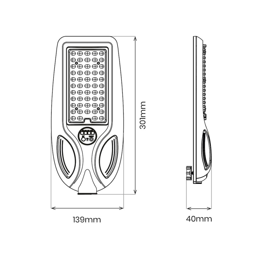 Lampe solaire LED de rue à intensité réglable avec capteur VENICE LED/50W/3,2V 4000 mAh IP65 noire + télécommande