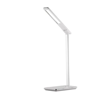 Lampe de table LED tactile à intensité variable avec chargement sans fil JOY LED/6W/230V+USB blanche