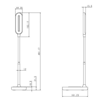 Lampe de table LED tactile à intensité variable avec chargement sans fil OCTAVIA LED/7W/230V blanche