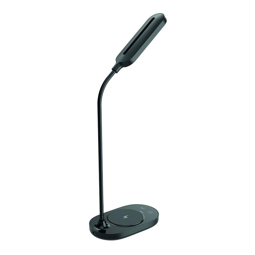 Lampe de table LED tactile à intensité variable avec chargement sans fil OCTAVIA LED/7W/230V noire