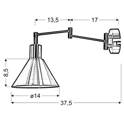 Lampe murale COPENHAGEN 1xE14/40W/230V