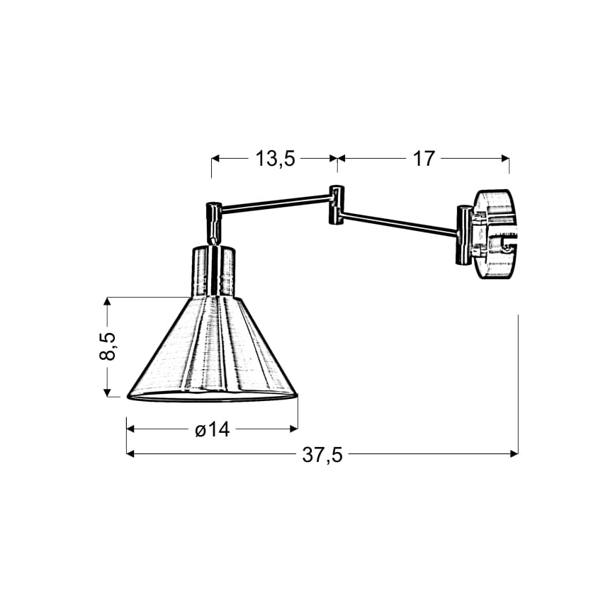 Lampe murale COPENHAGEN 1xE14/40W/230V
