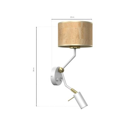 Lampe murale CORK 1xE27/40W/230V + 1xGU10/MR11/7W