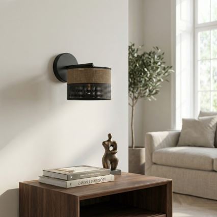 Lampe murale KARBON 1xE27/15W/230V noir/marron