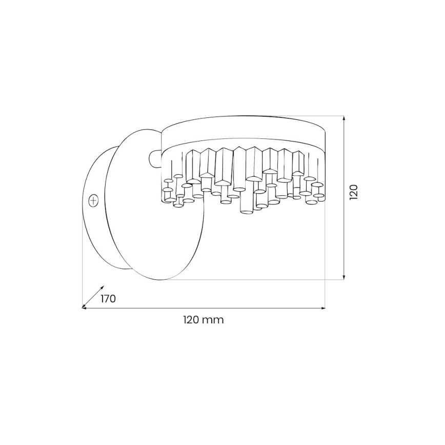 Lampe murale LED/4W/230V dorée