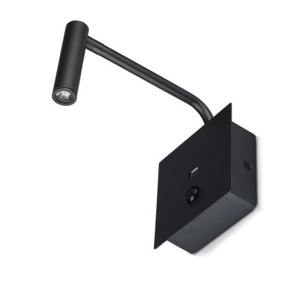 Lampe murale LED flexible avec port USB LED/3W/230V