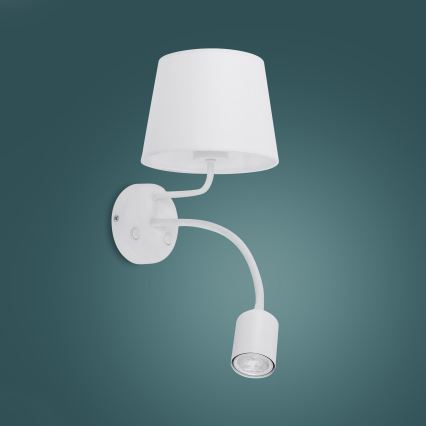 Lampe murale MAJA 1xE27/15W/230V + 1xGU10/10W/230V blanche