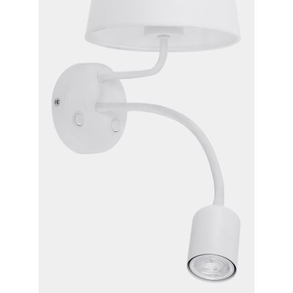 Lampe murale MAJA 1xE27/15W/230V + 1xGU10/10W/230V blanche