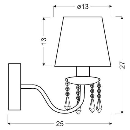 Lampe murale RUTI 1xE14/40W/230V