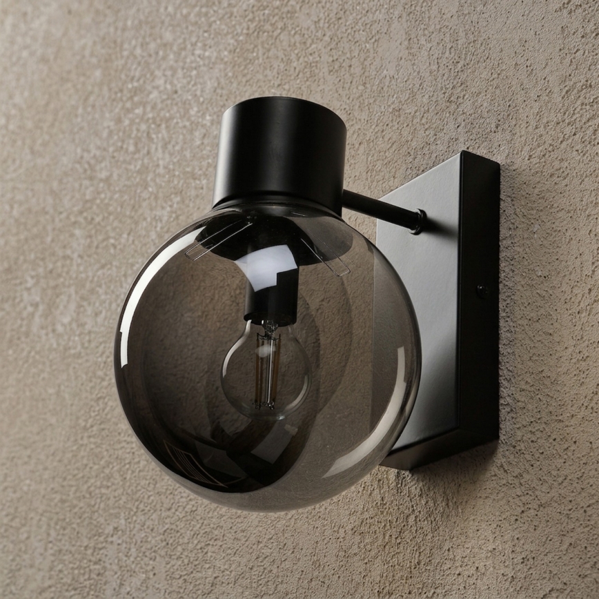 Lampe murale SFERIO 1xE14/5W/230V noir/noir fumé