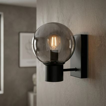Lampe murale SFERIO 1xE14/5W/230V noir/noir fumé