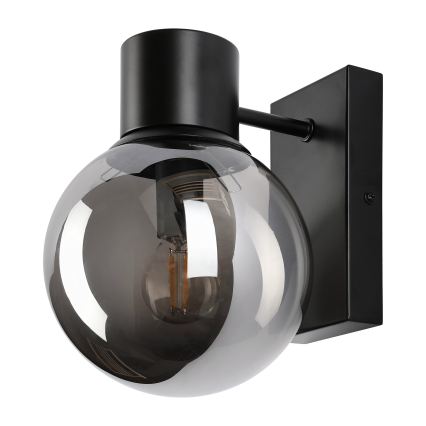 Lampe murale SFERIO 1xE14/5W/230V noir/noir fumé