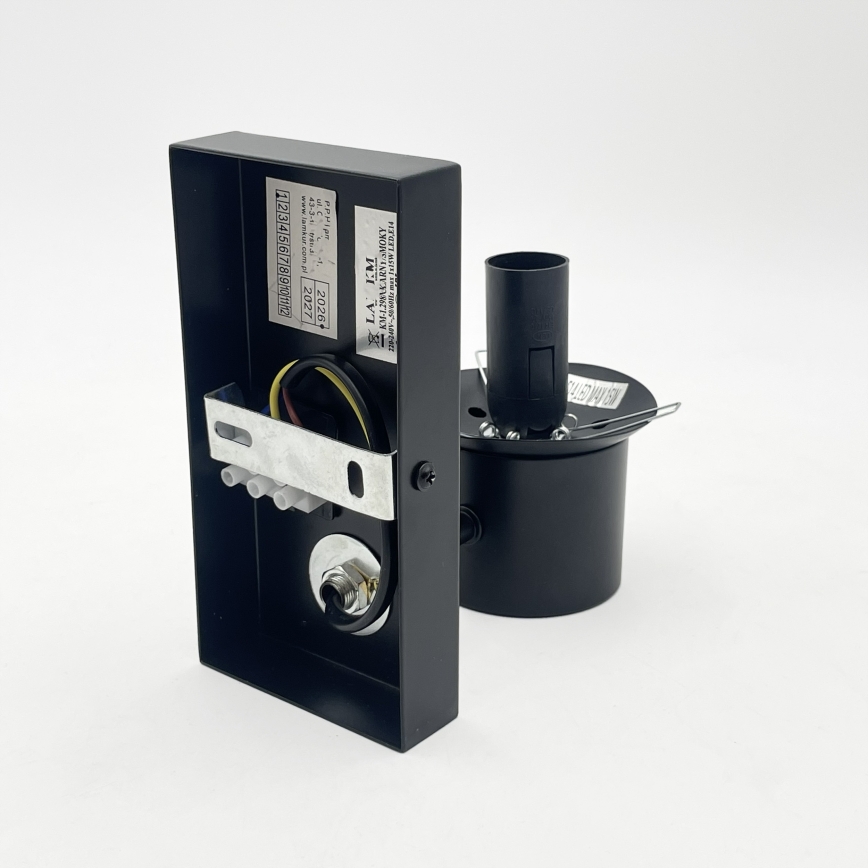 Lampe murale SFERIO 1xE14/5W/230V noir/noir fumé