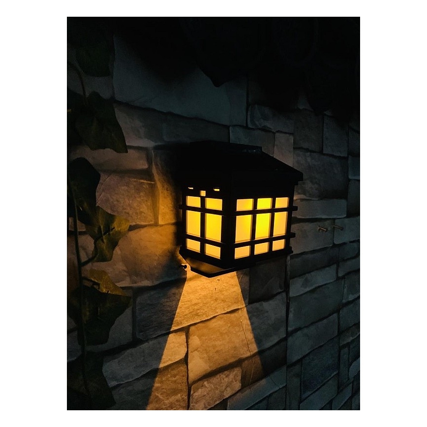 Lampe murale solaire LED avec détecteur de crépuscule LED/2V 70 mAh IP44