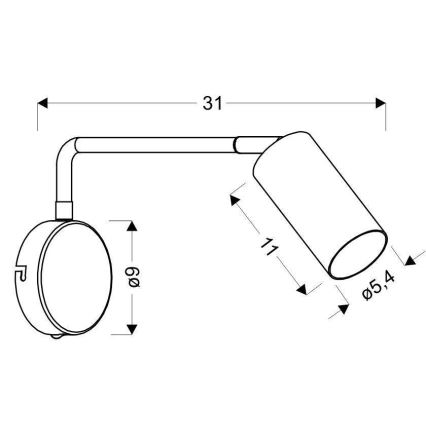 Lampe murale TINA 1xGU10/15W/230V blanche