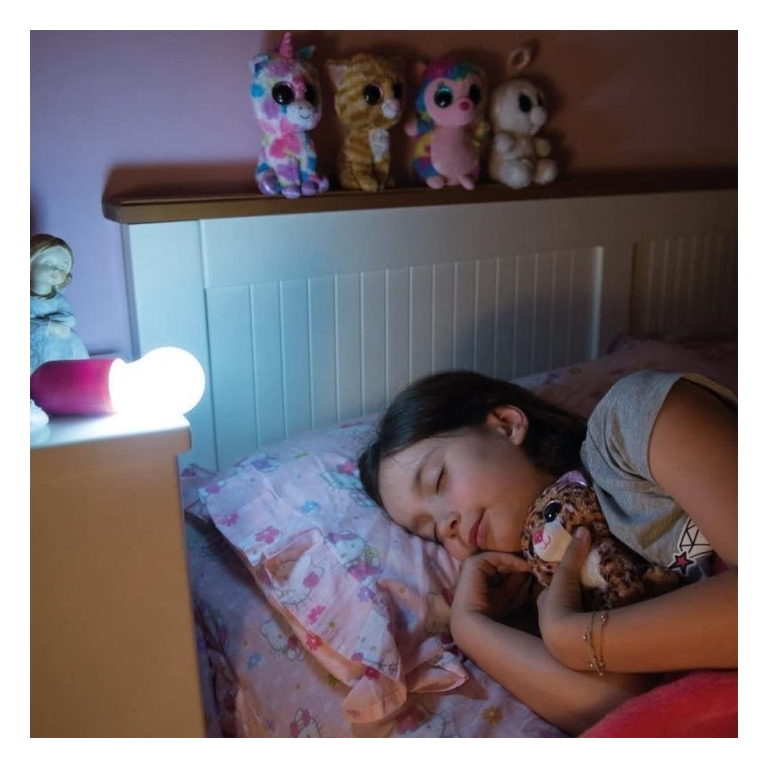 Lampe portable LED/1W/3xAAA rose