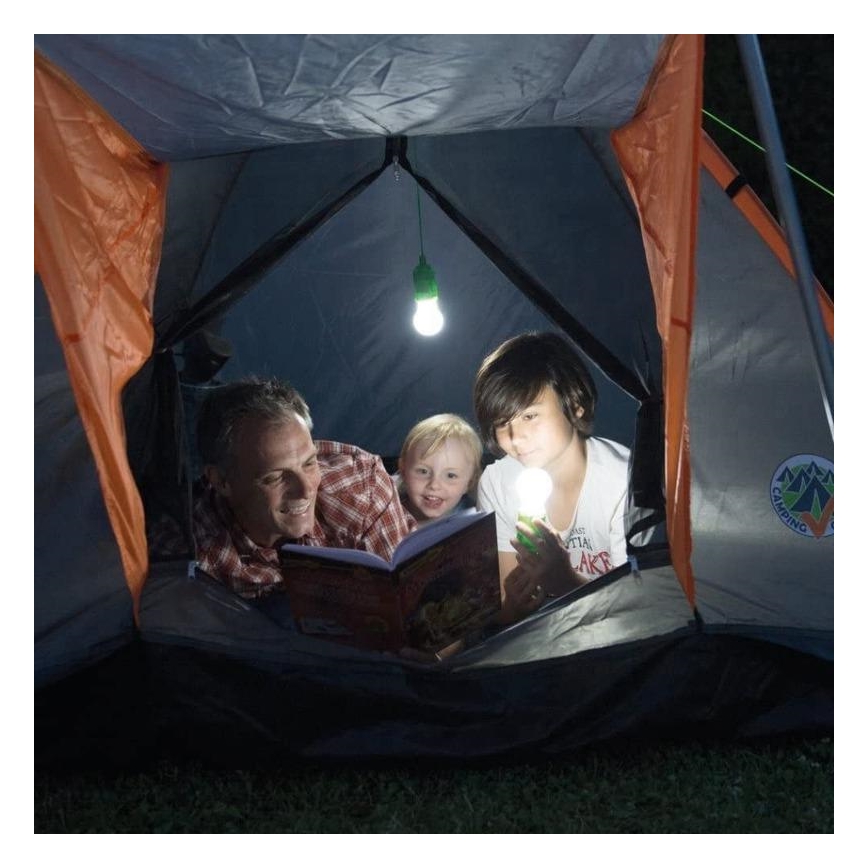 Lampe portable LED/1W/3xAAA vert