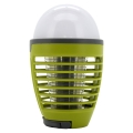 Lampe portable rechargeable avec piège à insecte LED/2W/3,7V 1800 mAh IPX4 verte