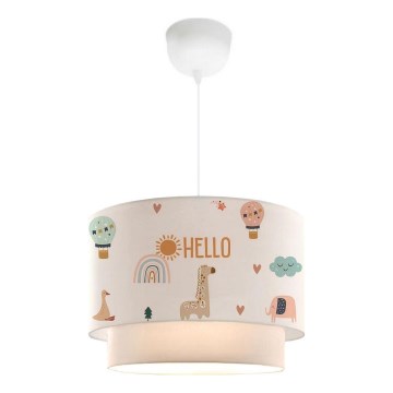 Lampe pour enfant CANDY 1xE27/40W/230V blanche/multicolore