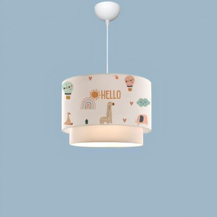 Lampe pour enfant CANDY 1xE27/40W/230V blanche/multicolore